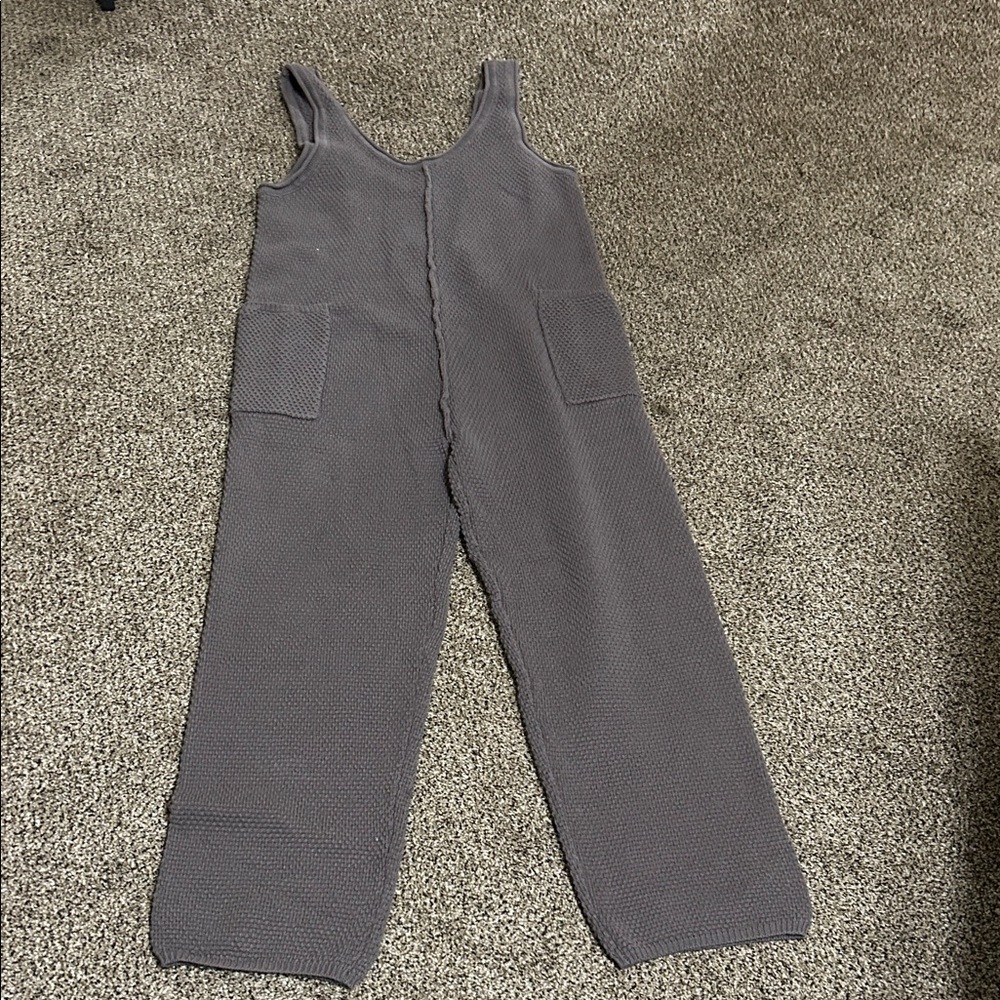 By Together Textured Gray Jumpsuit